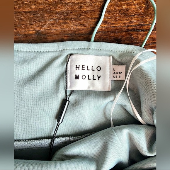 Hello Molly Blue Asymmetrical Cut Out Mini Dress - Picture 8 of 12